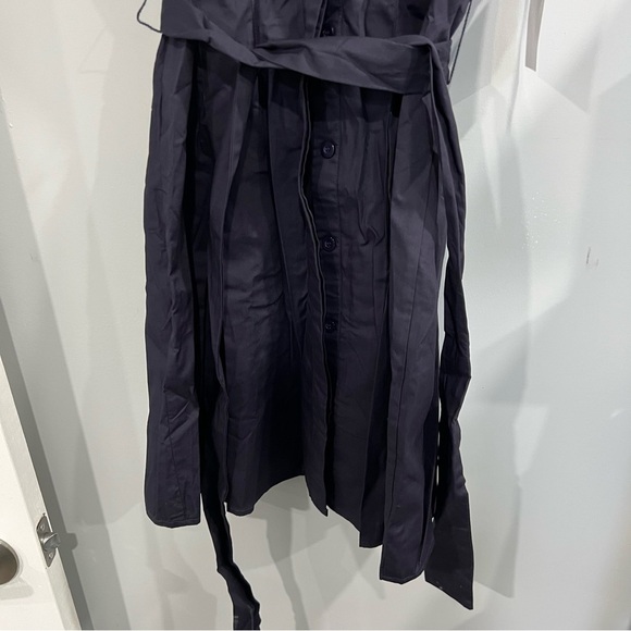 Calli Button Up Navy Belted Dress Bonne Shirt Dress Us 8 - Natural Fibres - Picture 3 of 7